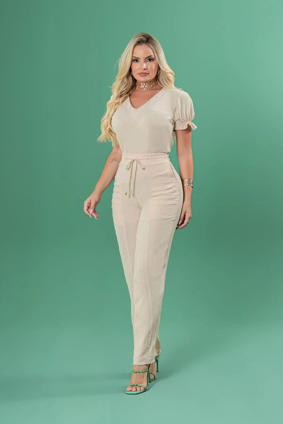 Pants Set with Pleased Pockets